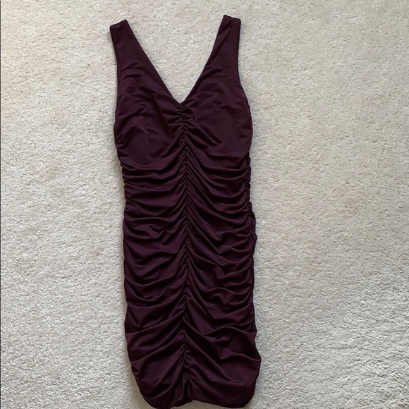 Burgundy Costa Blanca Mini Dress - Picture 2 of 3